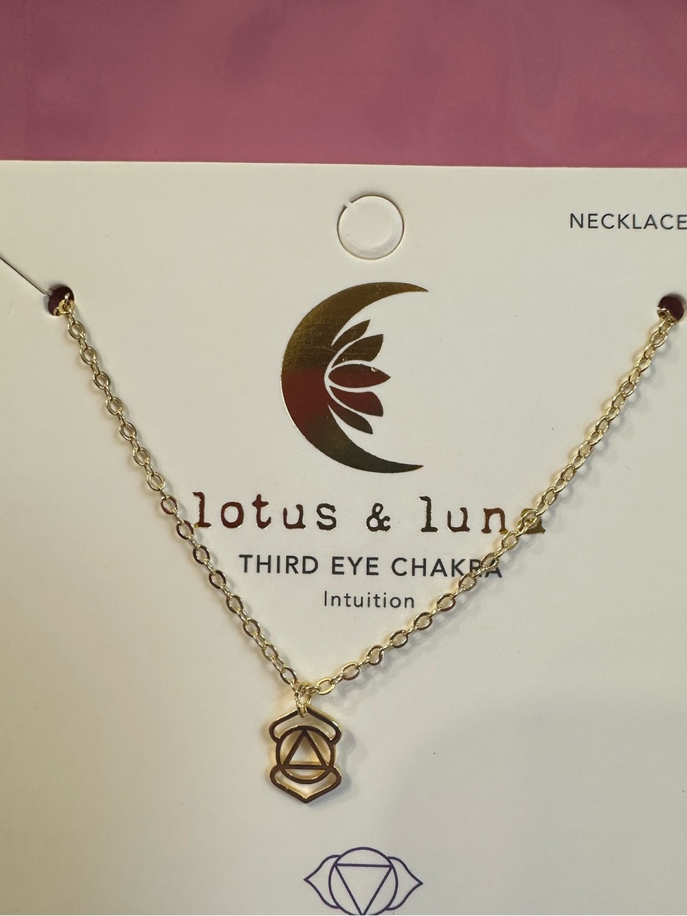Lotus & Luna Gold Third Eye Chakra Necklace